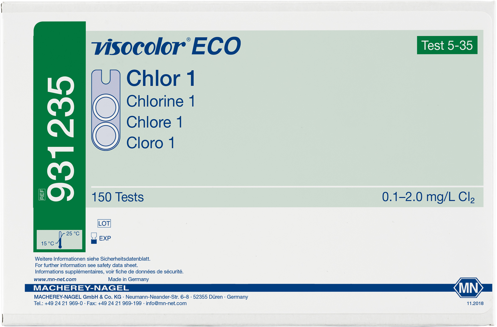 VISOCOLOR® ECO Chlor 1, frei + gesamt