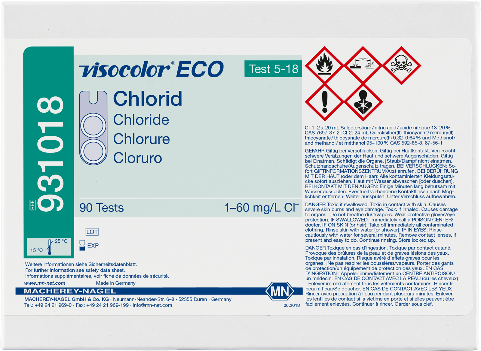VISOCOLOR® ECO Chlorid-Messbesteck