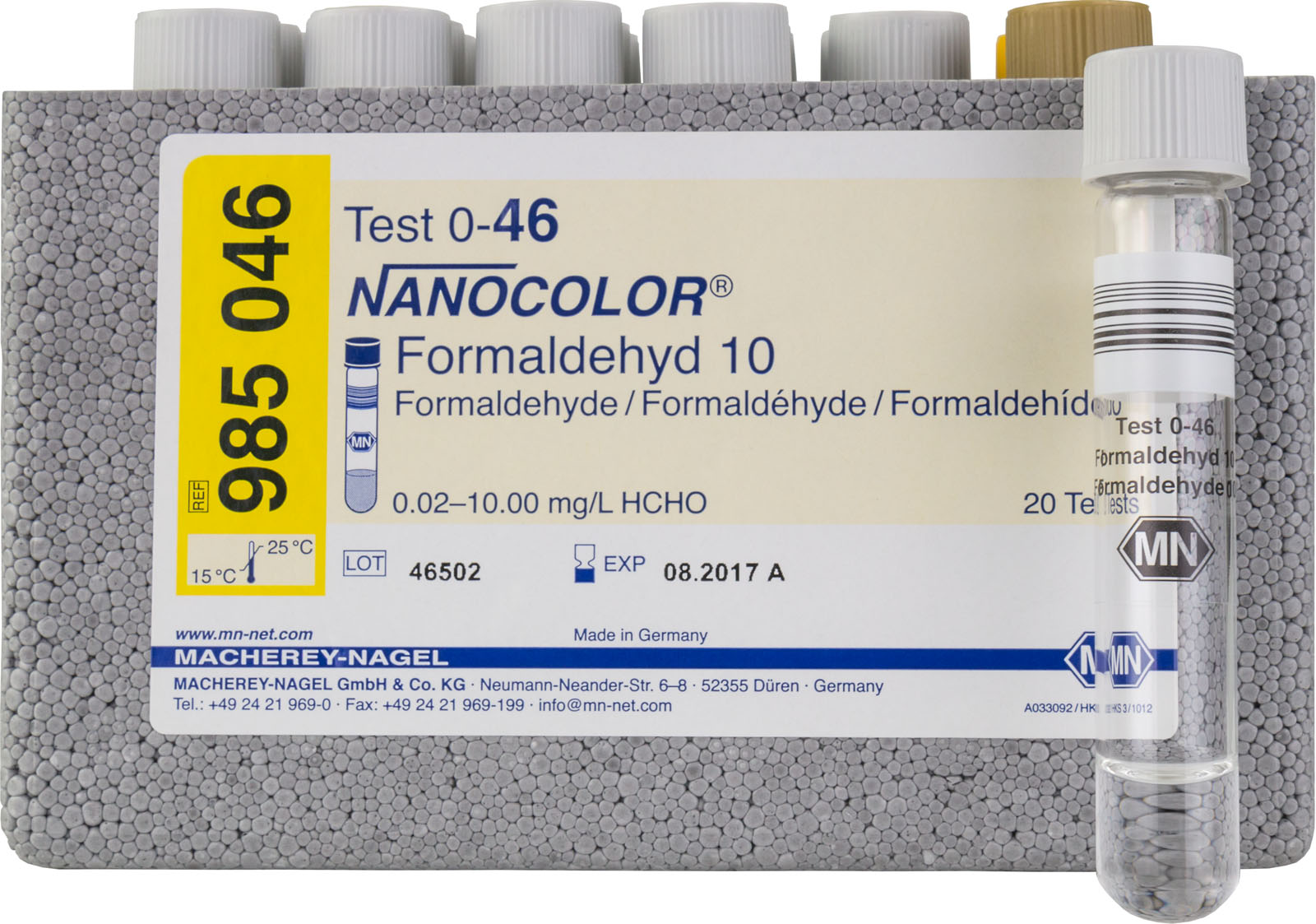 RUK NANOCOLOR- Formaldehyd 10 Test